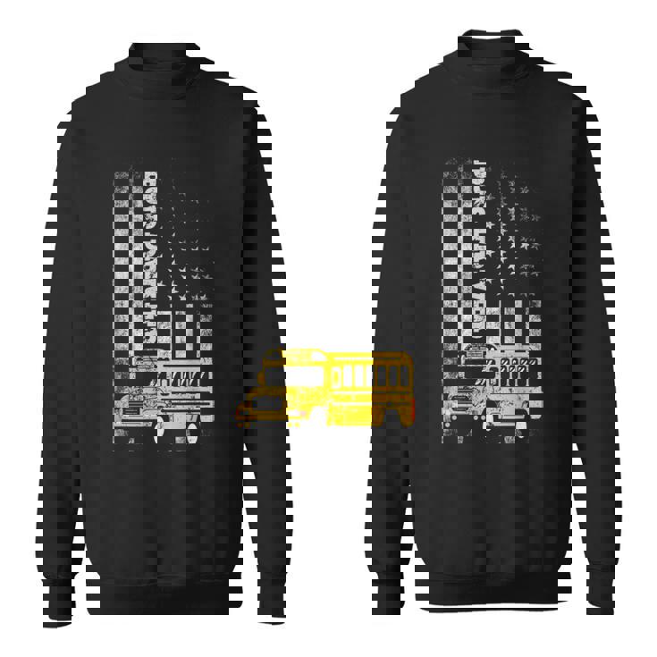 スクールバスドライバー アメリカ国旗 スクールバスドライバー用 スウェットシャツ