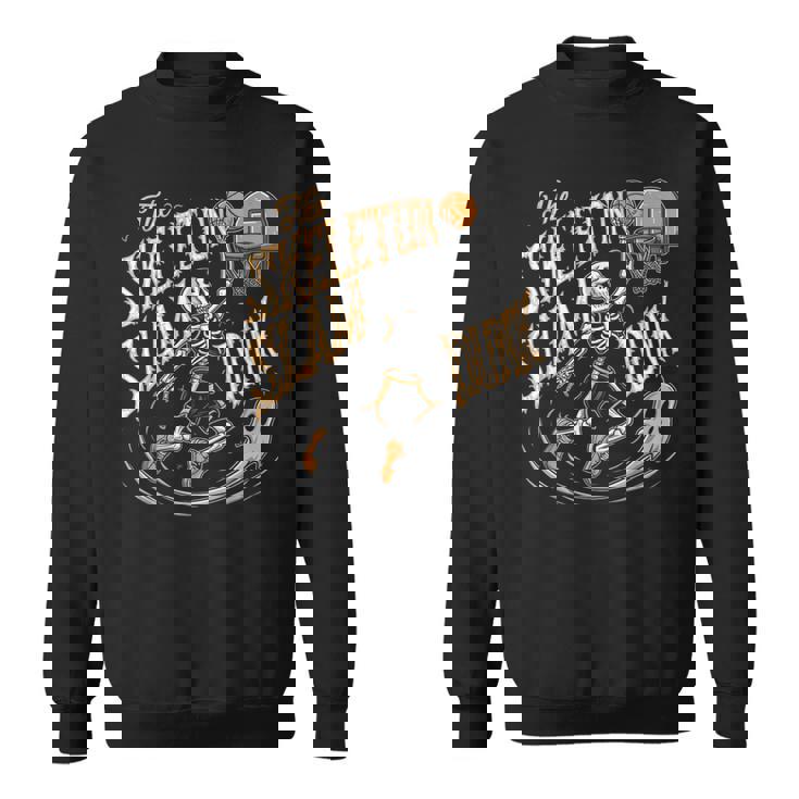 スケルトンスラムダンク 怖いバスケットボール ハロウィン スウェットシャツ