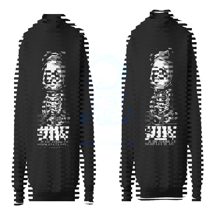 スケルトンパンダ 不気味なパンダベア スウェットシャツ