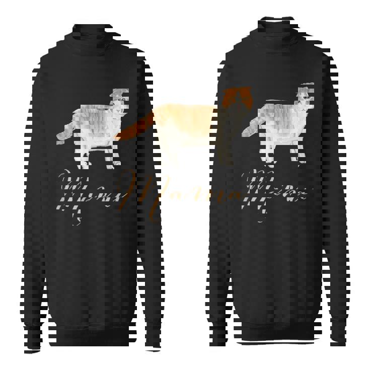 スコティッシュフォールドキャット ママシャツ 猫 ママ ママ スウェットシャツ