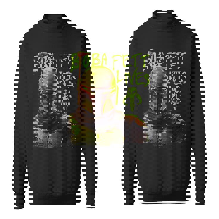 スター・ウォーズ ボバ・フェットの本 ネオン・ボバ・フェット・ライヴズ ポスター スウェットシャツ