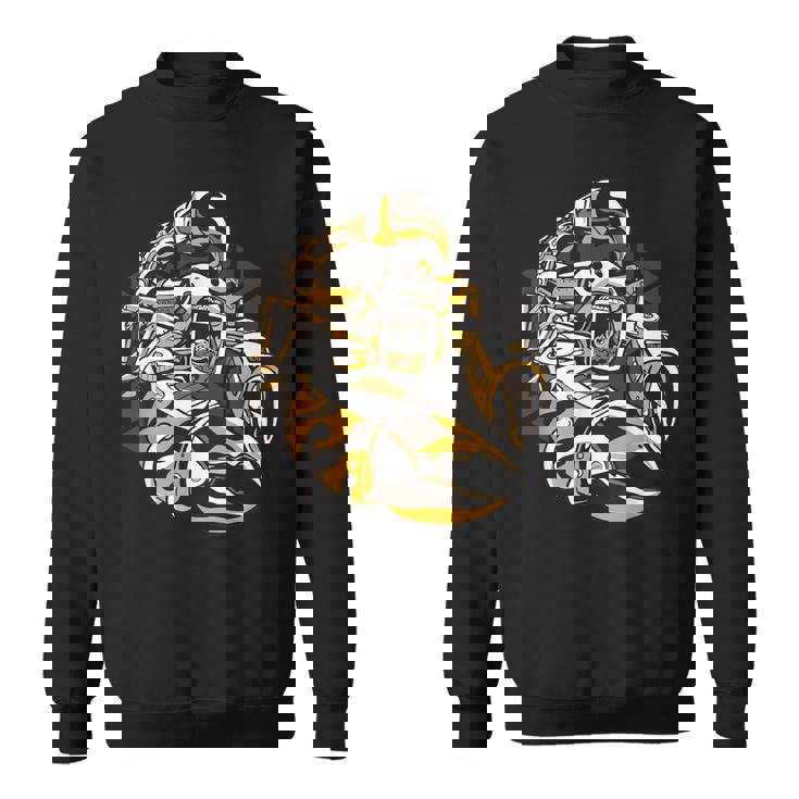 スチームパンクロボットサソリ アーティスティックグラフィック スウェットシャツ