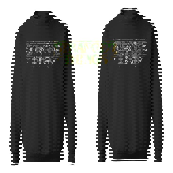 ストレンジャー・シングス ロゴ 迷彩 デモゴルゴン アンティーク調 逆さま スウェットシャツ