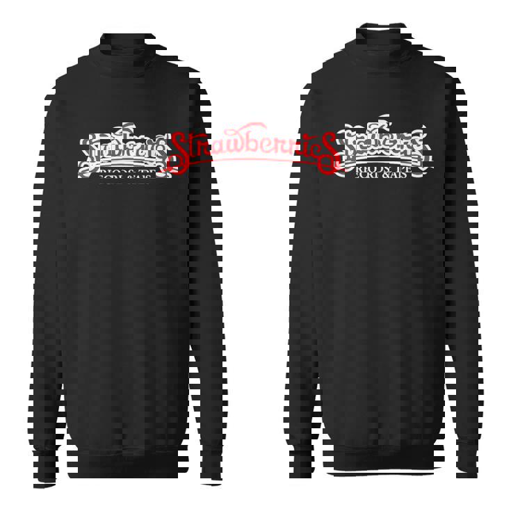 ストロベリー レコード・テープ ヴィンテージ レトロ 音楽 スウェットシャツ