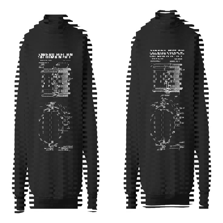 スネアドラム特許プリント 1939年 ビンテージ特許ミュージックアート スウェットシャツ