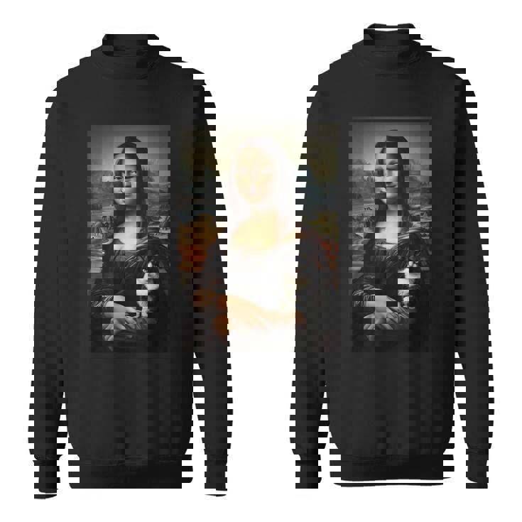 スノーシュー 猫 モナリザ 絵画 アート ママ お父さん スウェットシャツ