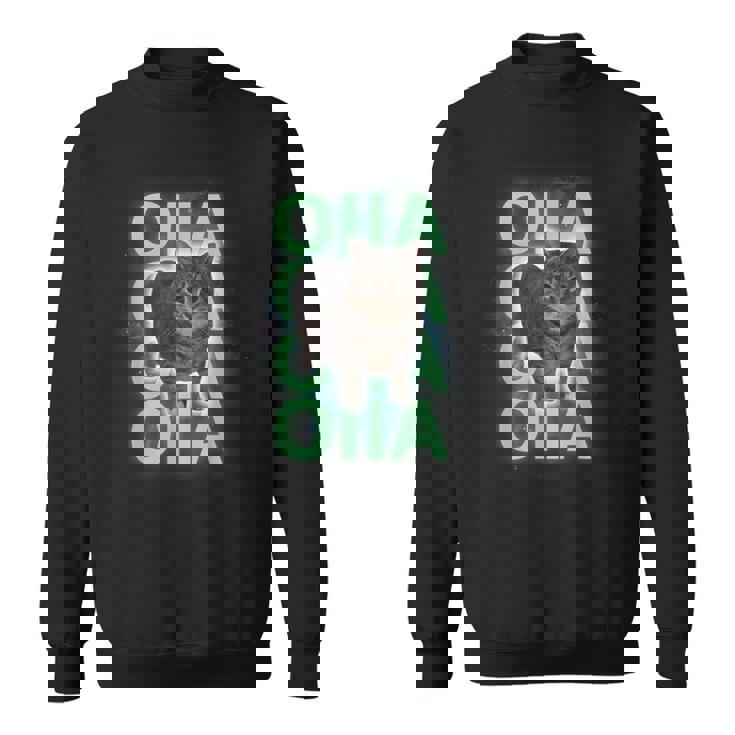 スピニングキャットミーム Oiiaoiia Uiia 猫 ブレインロットミーム スウェットシャツ