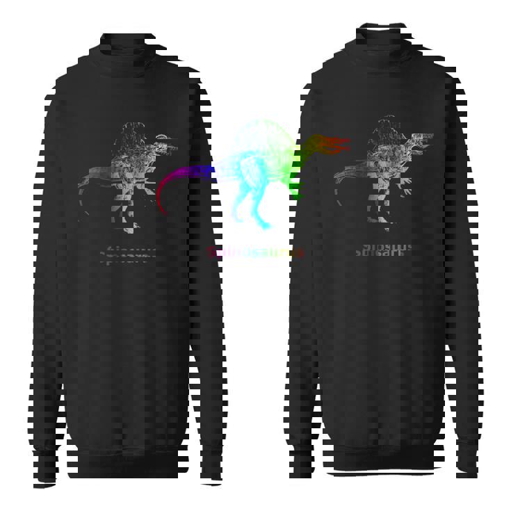 スピノサウルス 恐竜 レインボー スケルトン スウェットシャツ