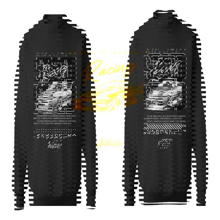 スピードレトロヴィンテージジャパニーズjdm東京ジャパンドリフトレースカー スウェットシャツ