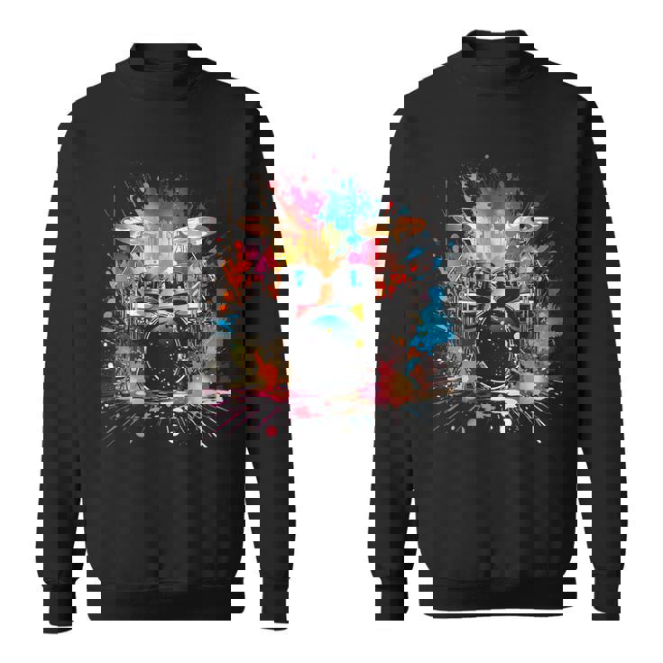 スプラッシュスタイルのドラムドラマードラムドラムのドラム スウェットシャツ