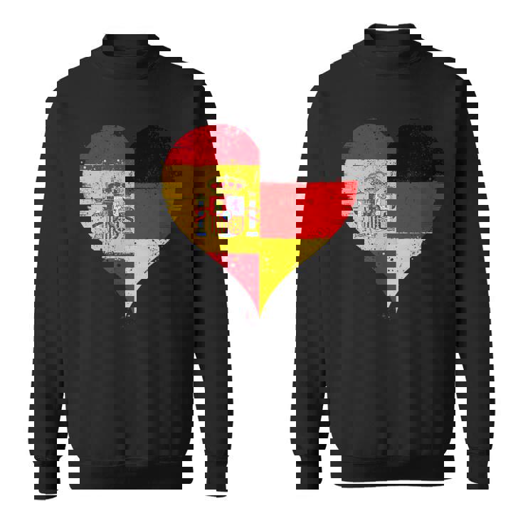 スペインとドイツのハーフaのかっこいい国旗 スペイン ドイツの国旗 Pain German Flag スウェットシャツ