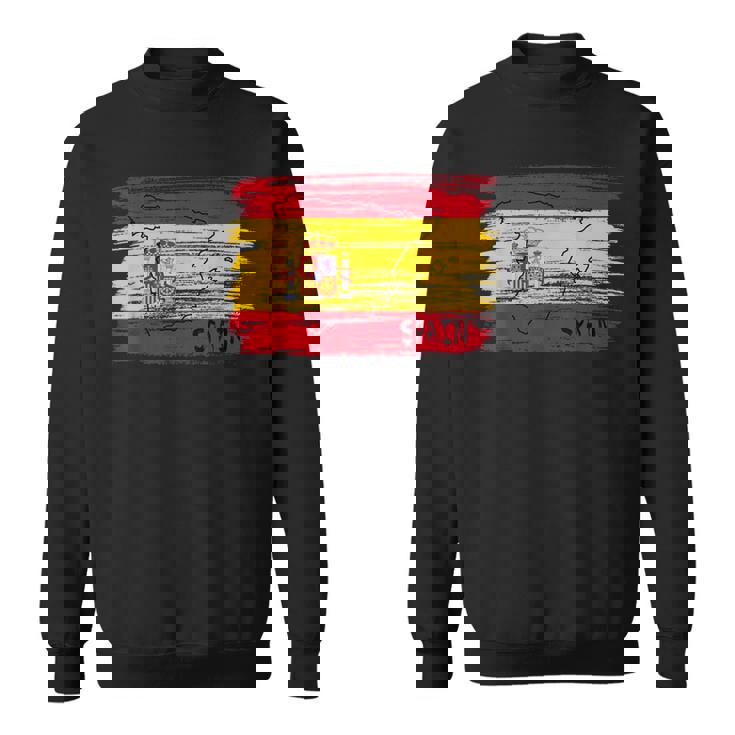 スペイン国旗の絵、スペインの地図のスケッチ。 スウェットシャツ