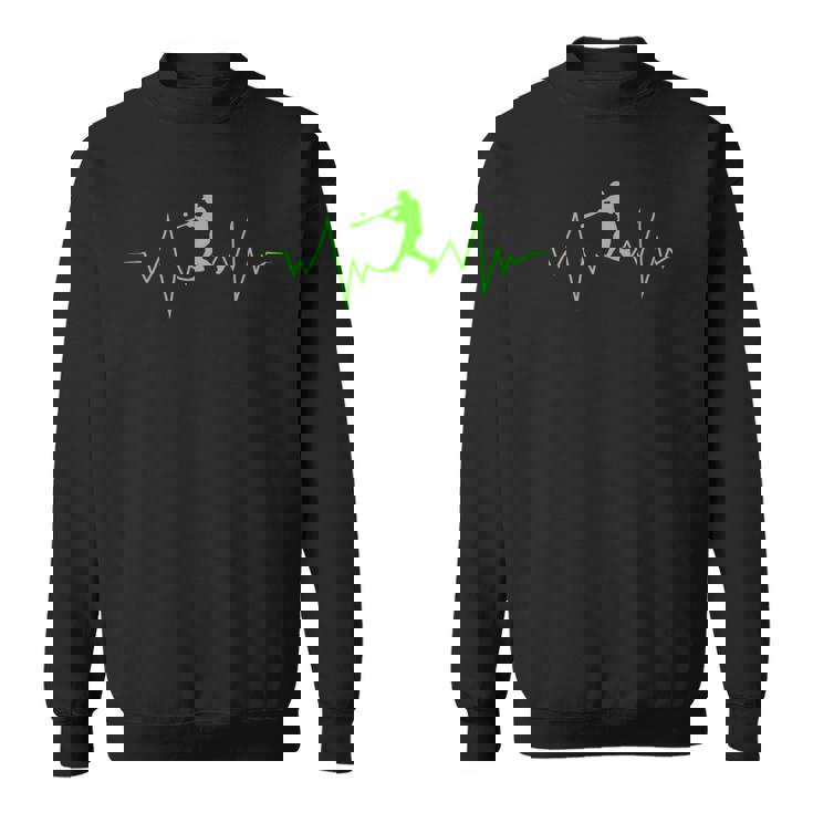 スポーツファンのための野球ハートビートクールなデザイン スウェットシャツ