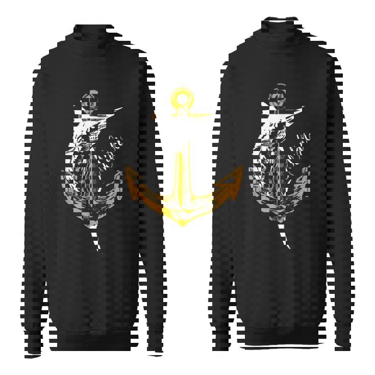 スポーツフィッシング カジキ メカジキ セイルフィッシュ アンカー付き スウェットシャツ