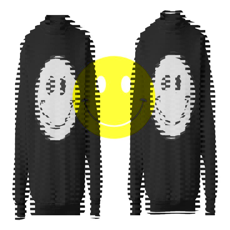 スマイル フェイス 笑顔（ベーシック）【スマイリー】ニコニコ 絵文字 黄色 ポップ かわいい イラスト スウェットシャツ