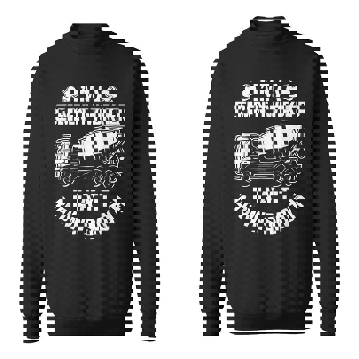 スムーズに敷設する 面白いコンクリート作業員 スウェットシャツ