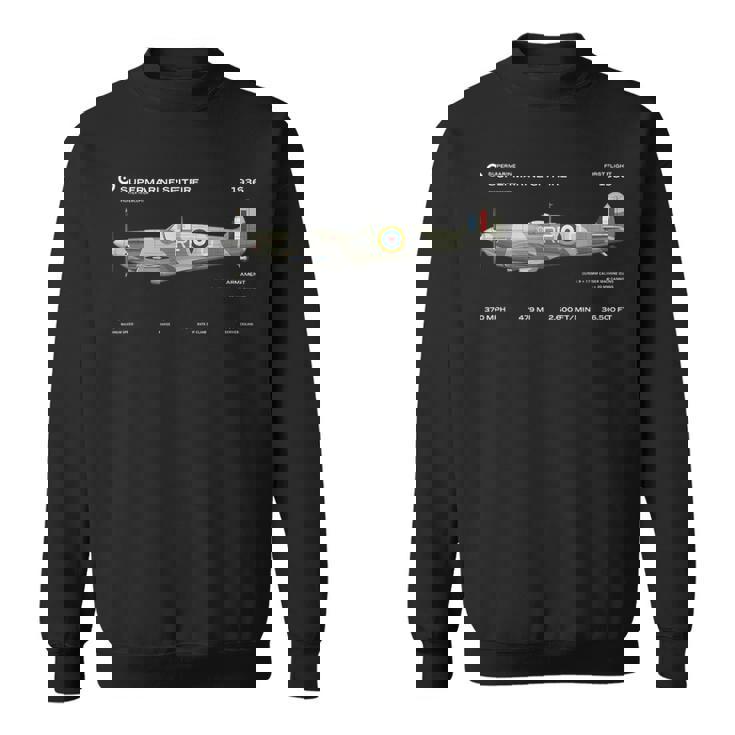 スーパーマリン スピットファイア 第二次世界大戦 航空機 イギリス空軍 スウェットシャツ