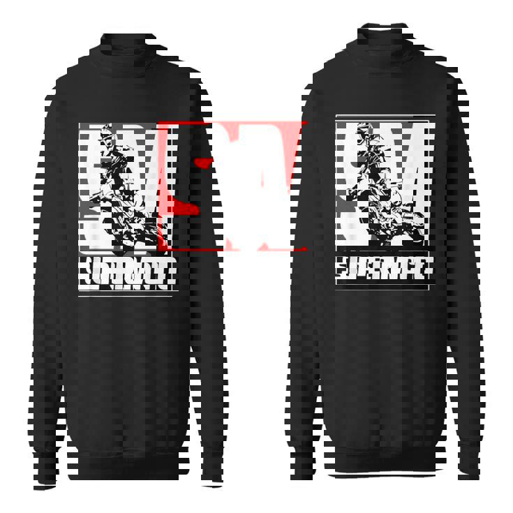 スーパーモトスーパーモタードエンデューロモトクロス スウェットシャツ