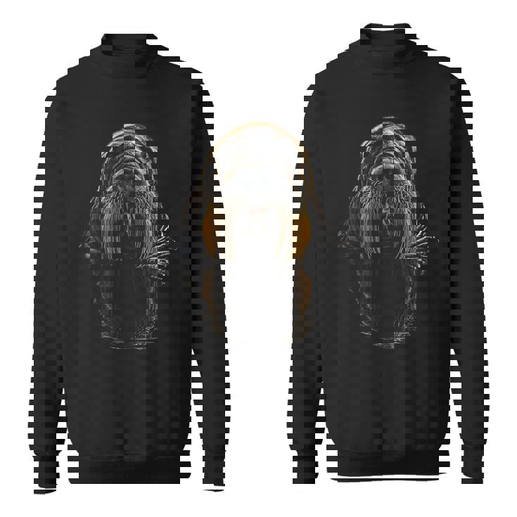 セイウチ 動物 グラフィック イラスト セイウチ スウェットシャツ