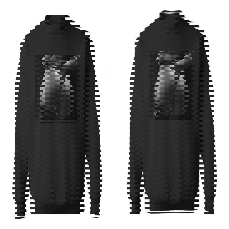 セクシー ブラック ホワイト 写真 美しいお尻 Tバック スウェットシャツ