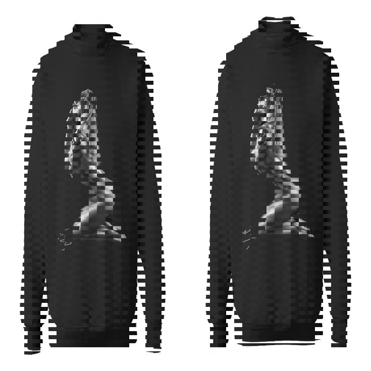 セクシーガールグラフィックtシャツ インプライドアクトオブファインアート スウェットシャツ