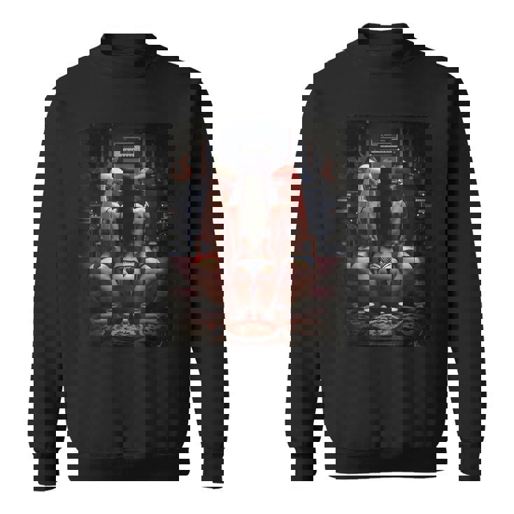 セクシーガールグラフィックtシャツ ホットガールズ&ギター 2 グランジ スウェットシャツ