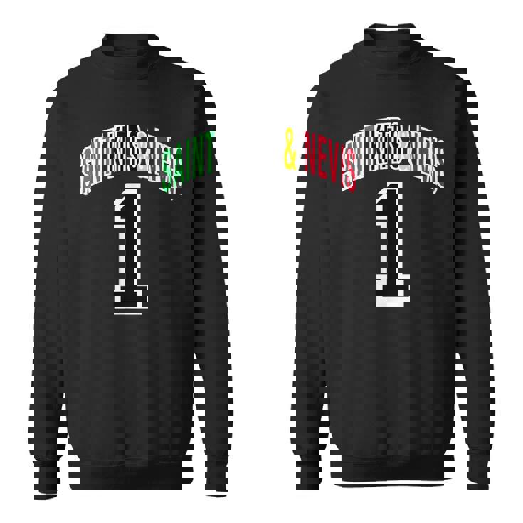 セントクリストファーネイビス 国旗 1 スウェットシャツ