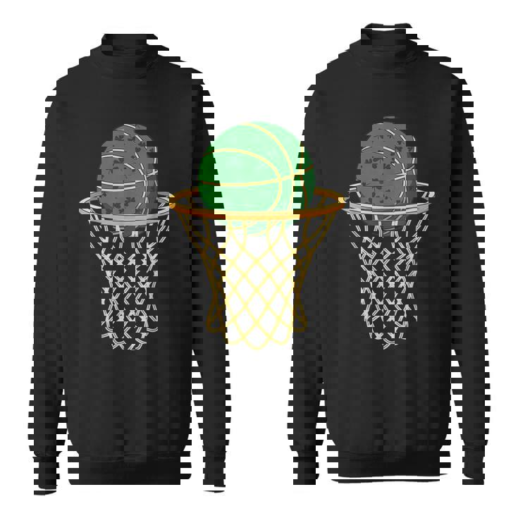 セントパトリックバスケットボールグリーンシャムロックバスケットボール スウェットシャツ