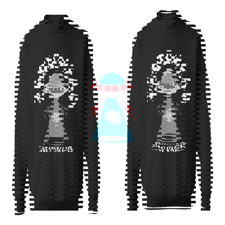 ゼブラヘッド脳侵略者面白いデザイン。 スウェットシャツ