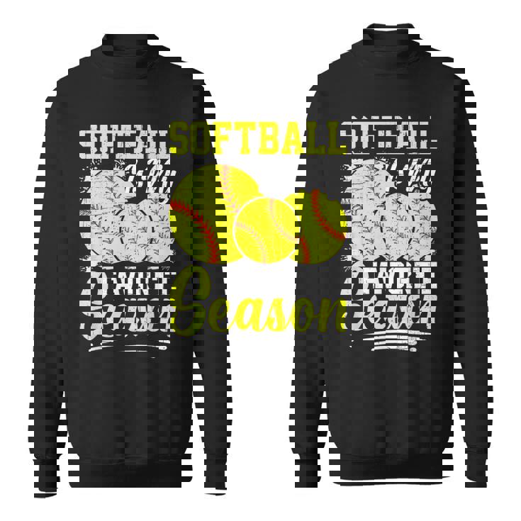 ソフトボールは私の好きな季節の楽しいデザイン。 スウェットシャツ