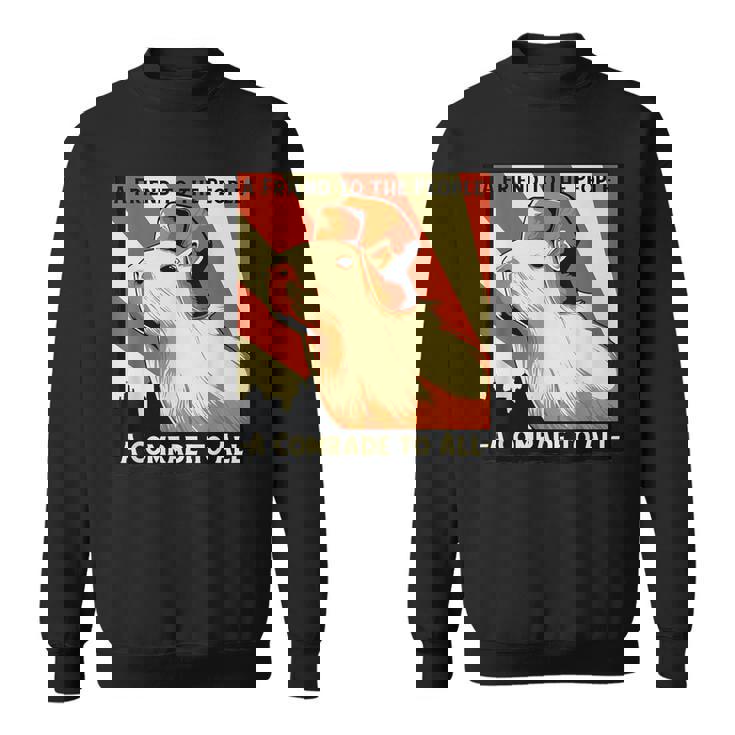 ソ連共産主義カピバラソビエト民衆への友 スウェットシャツ