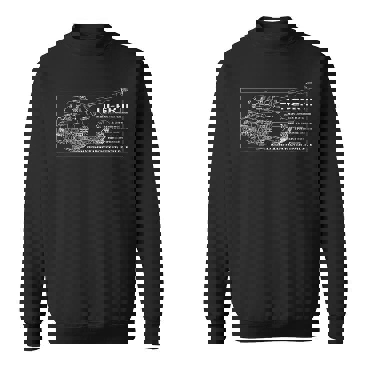 タイガーii Ww2ドイツ戦車の設計図 スウェットシャツ