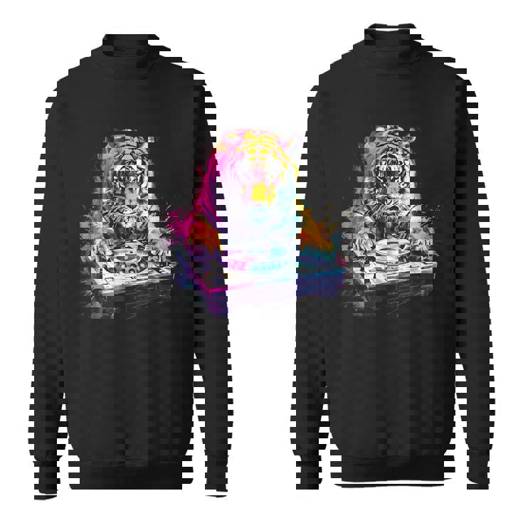 タイガーミュージック Dj ターンテーブル Dj タイガーテクノ ダンスクラブ ハウス スウェットシャツ