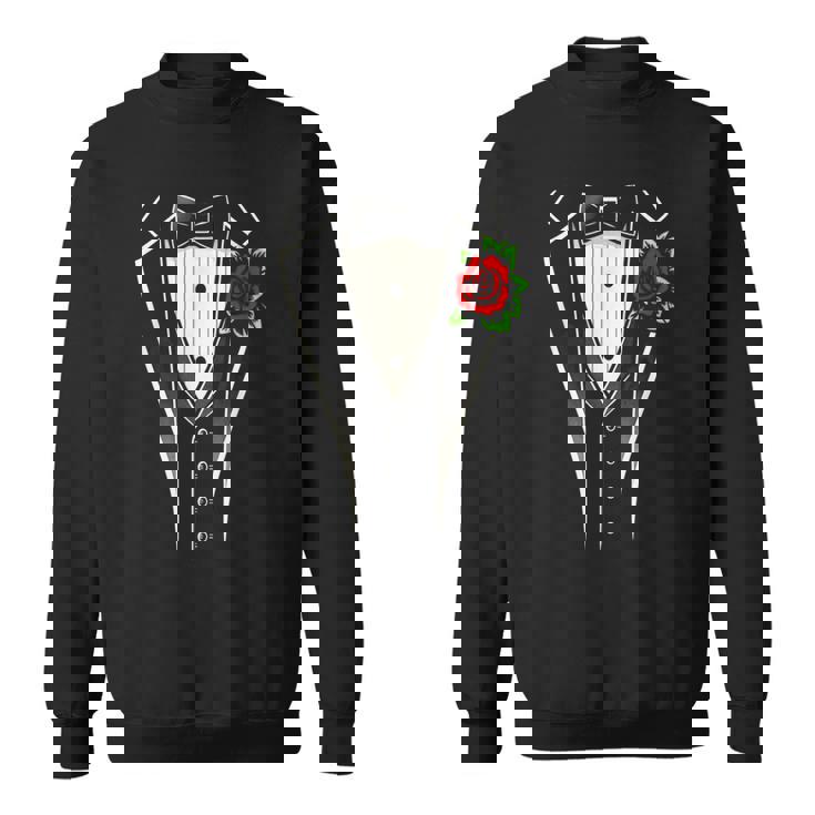 タキシード蝶ネクタイ、面白い紳士用タキシード。 スウェットシャツ