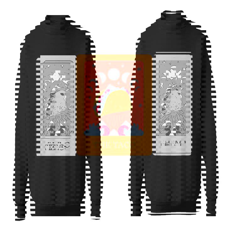 タコスタロット神秘的な星月面白い食通デザイン。 スウェットシャツ