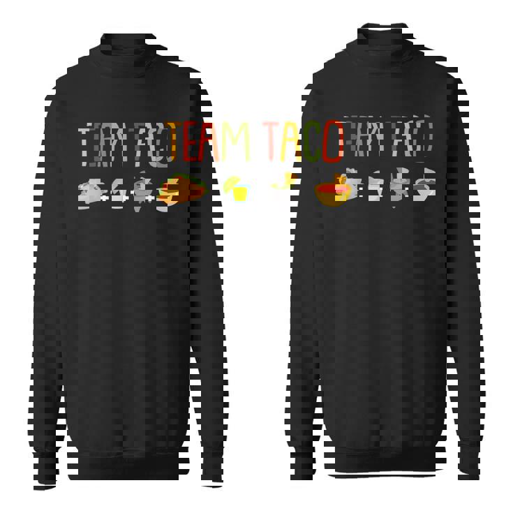 タコチューズデイの楽しみは、タコス好きのためのデザイン スウェットシャツ