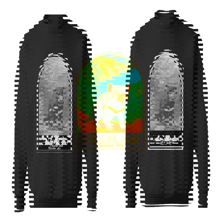 タスマン国立公園 ヴィンテージ タスマニアデビルアート スウェットシャツ