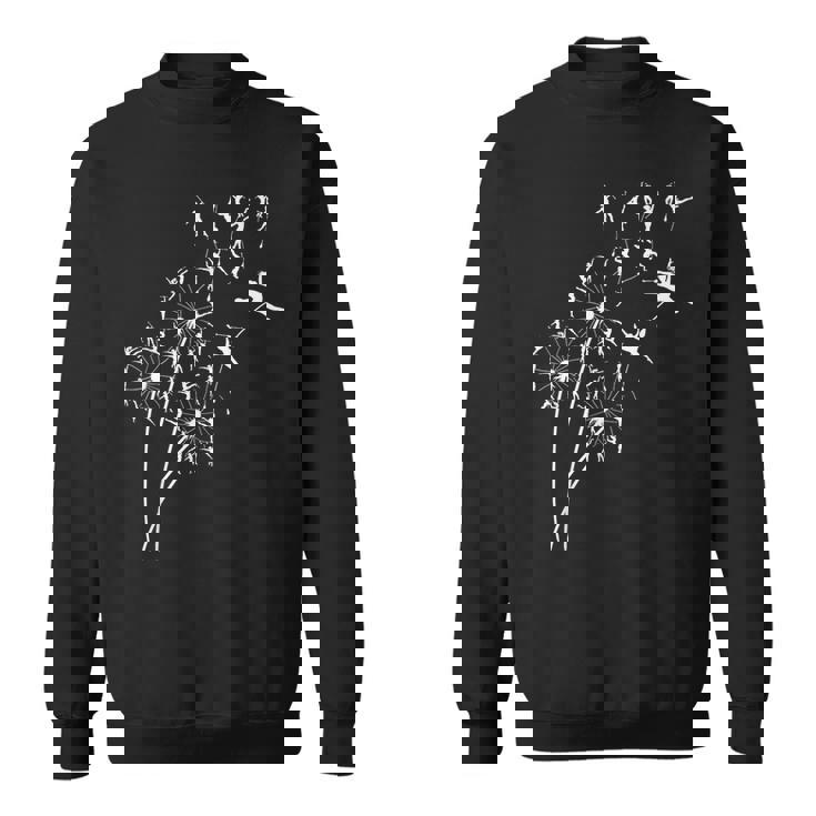 タンポポ バトントワラーの花、花のバトントワリング ツリー スウェットシャツ