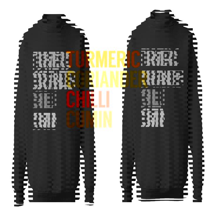 ターメリック コリアンダーチリクミン カレー スウェットシャツ