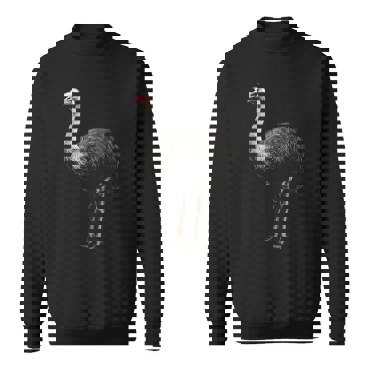ダチョウ 動物 モチーフ イラスト ダチョウ スウェットシャツ