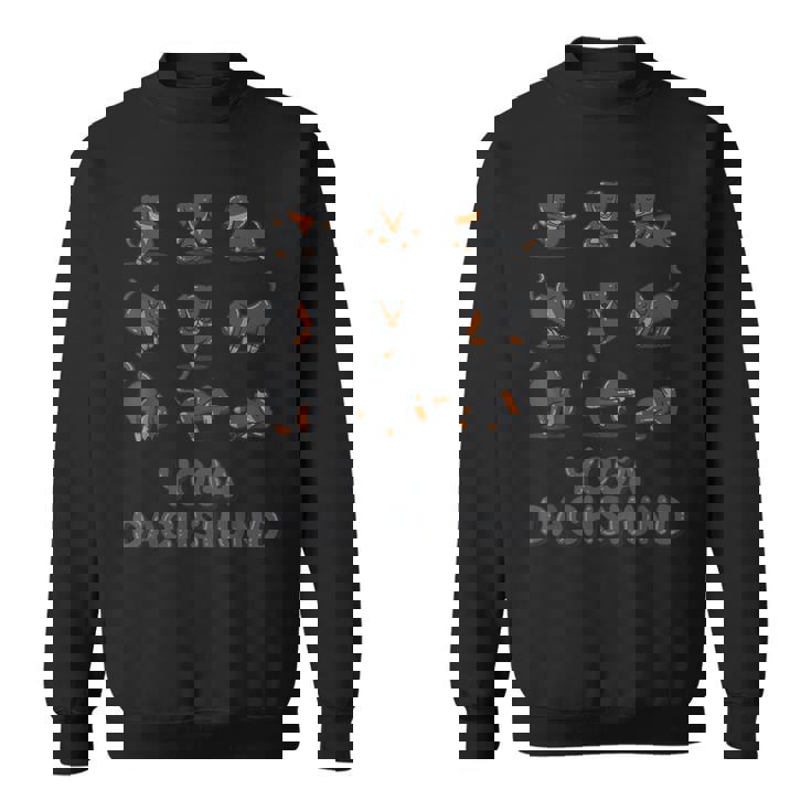 ダックスフンド ヨガシャツ Weiner 瞑想 禅 ヨガ 犬好き スウェットシャツ