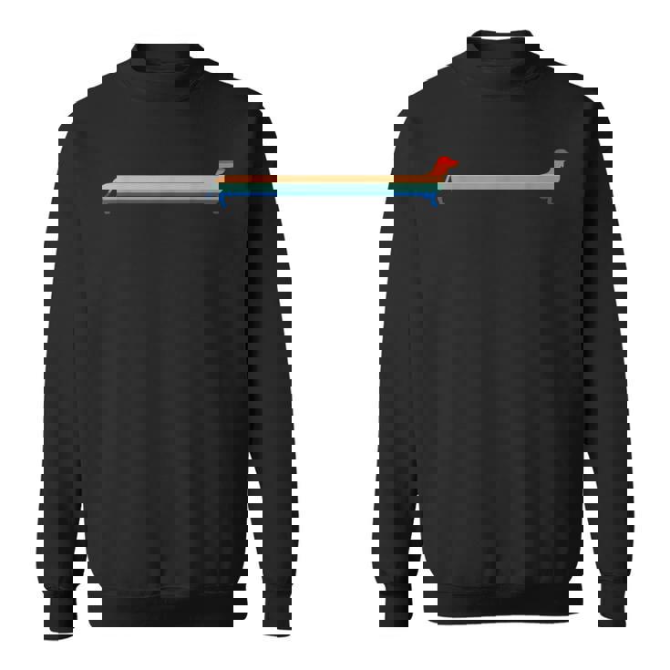 ダックスフンド 犬 レトロ ワイナー 犬 母 ギフト ロング ダックスフンド スウェットシャツ