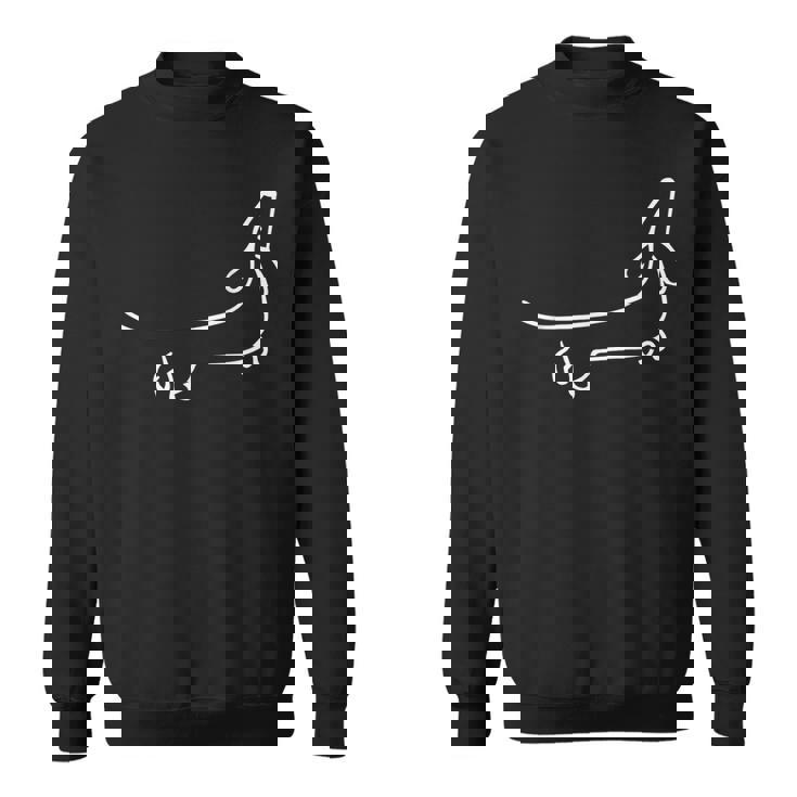 ダックスフンド 犬のモチーフの動物の顔 アートモチーフの犬 スウェットシャツ