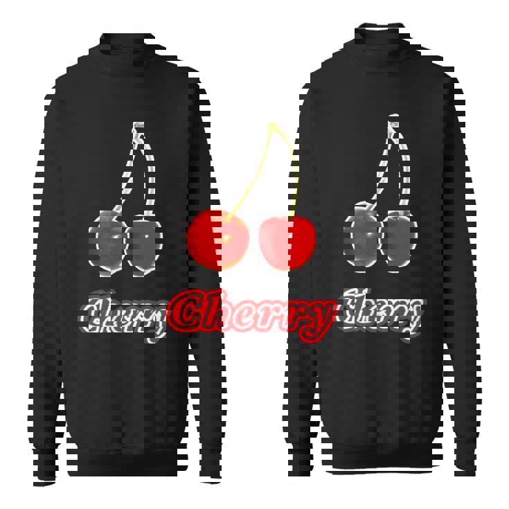チェリー Cherry さくらんぼ 『フルーツ ポップ』果物 リアル レトロ 面白い イラスト スウェットシャツ