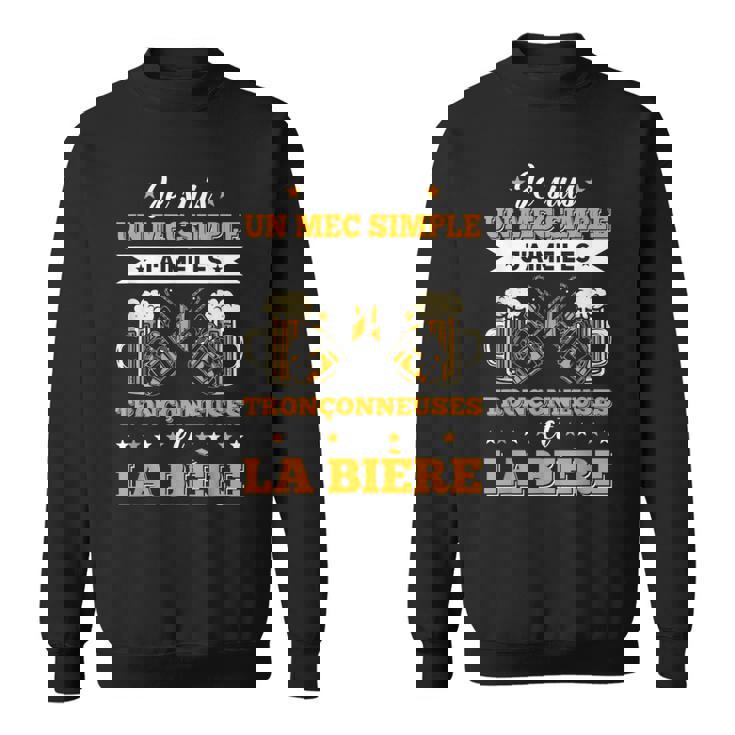 メンズ チェーンソー&ビール ランバージャック&林業チェーンソー スウェットシャツ