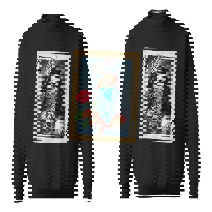 チカーナ レイナ チカーノ シャツ チョロ クイーン かわいい レトロ ローライダー スウェットシャツ