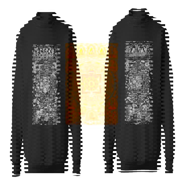 チベット曼荼羅 仏教 スピリチュアル タンカ 芸術 仏教 スウェットシャツ