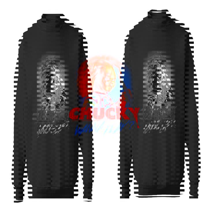 チャッキー・ワナ・プレイ・ブラッディ・ナイフ スウェットシャツ