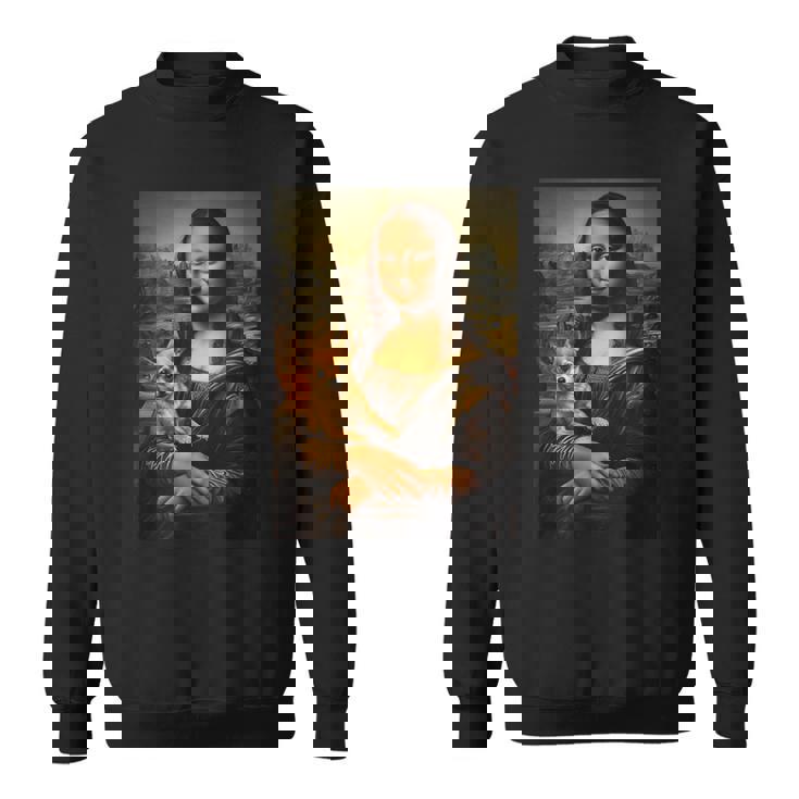 チワワ モナリザ 絵画 アート 犬 ママ お父さん スウェットシャツ