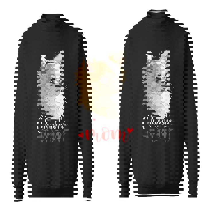 チワワ ロングヘア チワワ ロングヘア ママ ママ 犬好き スウェットシャツ